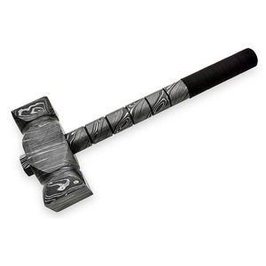 Marteau en acier de Damas fait à la main, nouveau design, marteau professionnel en acier de Damas pour le camping - Product Image 6