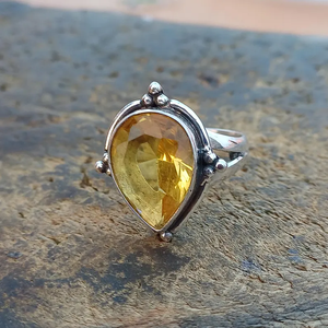 Anillo de piedras preciosas de plata 925 con piedra citrina Diseño único Fiesta Aniversario Regalos de cumpleaños Fabricante a granel - Product Image 3