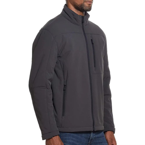 Wholesale new design <b>soft</b> <b>shell</b> <b>jacket</b> <b>men</b> Outdoor Breathable Plus Size OEM ODM Service Softshell <b>Jacket</b> with Front Zipper - Product Image 5