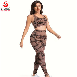 Ensemble de vêtements de yoga pour femmes en gros, vêtements de sport de fitness en deux pièces, vêtements de sport élégants, respirants et à séchage rapide - Product Image 4