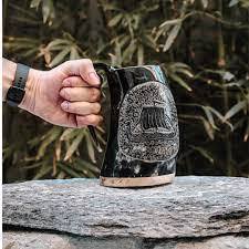 Traditional Natural Horn <b>Mug</b> For Beer Mead Drinking Rustic Handmade Drinkware - Product Image 5