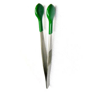 แหนบลูกปัด4.5 "จับลูกปัดแหนบแมตต์เสร็จสิ้นสแตนเลสหยิบแหนบและจับเส้นใย - Product Image 1