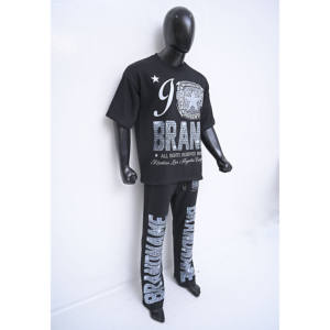 Unisex Heavyweight Contrast <b>Stitch</b> t Shirt gym causal stylish sports athletic <b>Tracksuit</b> Two Piece Set Men's Custom Print Set - Product Image 3