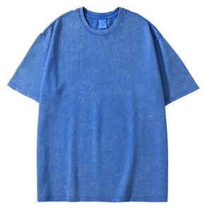 Nueva moda lavado ácido camisetas de alta calidad al por mayor diseño personalizado lavado ácido camisetas de talla grande 100% algodón camiseta de gran tamaño - Product Image 1