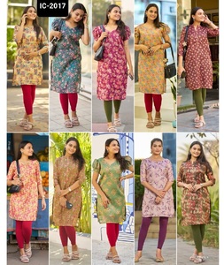 Colecciones de ropa india y pakistaní Simple Simmer Silk Kurtis Tallas grandes Casual y uso diario Impreso Kurtis - Product Image 1