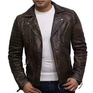 Veste en cuir véritable pour homme fabriquée en usine OEM, respirante, élégante, nouvelle arrivée, vente en gros, fabricant Pakistan - Product Image 5