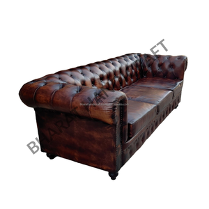 Canapé Chesterfield à trois places spacieux, design traditionnel, coussin moelleux, élégant mobilier de maison, idéal pour le salon, le bureau - Product Image 5