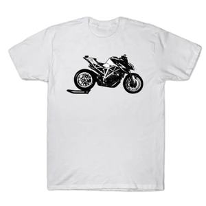 Camiseta informal de cuello redondo para hombre 100% algodón 200g tejido 1976 motocicleta impresa Camiseta de manga corta - Product Image 2