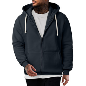 Sweat à capuche épais en coton imprimé 3D avec logo OEM Sweat-shirt oversize à fermeture éclair en éponge française pour hommes XL Street Wear Clothing Hoodies - Product Image 1