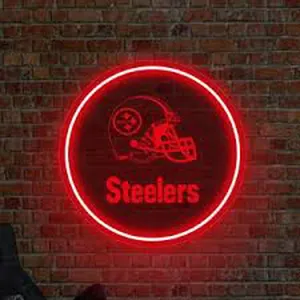 Zeigen Sie Ihren Team geist mit dem Steelers-Leucht reklame: Lebendiges LED-Leucht reklame für Steelers-Fans, perfekt für Wohnkultur, anpassbar