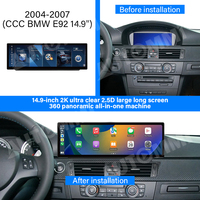 Pantalla Android E92 para Auto de 14.9 Pulgadas, CarPlay Inalámbrico, Android Auto, Reproductor de DVD con Bluetooth para BMW, Pantalla para Auto 2004-2007