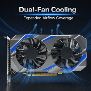 Carte graphique GTX <span class=keywords><strong>1050</strong></span> <span class=keywords><strong>Ti</strong></span> 4 Go GDDR5 128 bits NVIDIA, double ventilateur, GPU de jeu <span class=keywords><strong>4K</strong></span> pour PC de bureau, pièces d'ordinateur GTX1050Ti - Product Image 3