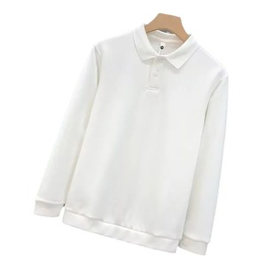 Polo brodé en coton de soie glacée à manches longues pour hommes, vente à chaud, polo décontracté et respirant pour hommes, nouvelle collection automne - Product Image 5