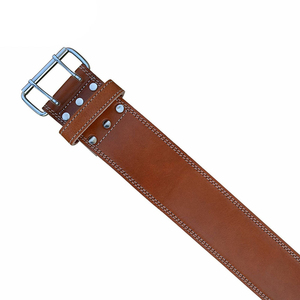 Custom Heavy Duty Powerlifting Belt – 4 Inch Wide Tan Leather Back Support Fitness <b>Weight</b> Lifting Belt for Men & <b>Women</b> - Product Image 2