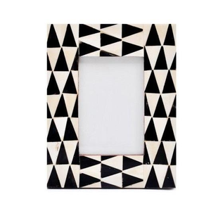 Cadre photo en incrustation d'os Support photo de qualité pour bureau salon maison Unique décoratif par artisanat en croissant - Product Image 2