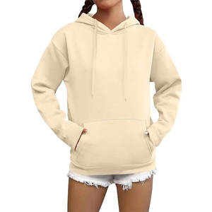 Sweat-shirt à capuche décontracté sur mesure pour femme grande taille - 100 % coton, coupe ample, vêtements d'extérieur d'hiver - Product Image 5