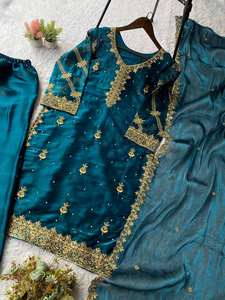 Trendy For Wedding Season Our Sequence Embroidery With Beads Worked <b>Top</b>, Plazzo And Dupatta In Zimmy Choo - Product Image 5