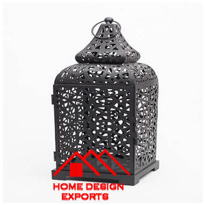 Lanterne de table en forme de cage de dernière conception en noir fini lanterne murale en métal lanterne en fer pour mariage et décoration intérieure - Product Image 3