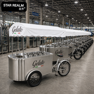 Carrelli Congelatori per Gelato in Offerta Speciale, Carrello Gelato su Ruote con Congelatore per Popsicle e Gelato, Carretto Gelato Ambulante - Product Image 1