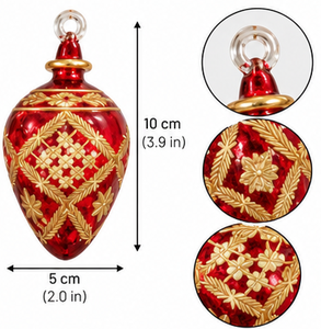 Adornos Navideños Gigantes Egipcios Coleccionables y Únicos, Bolas de Cristal Hechas a Mano con Grabado en Oro de 24K, Personalizables, de Lujo para Árbol - Product Image 6