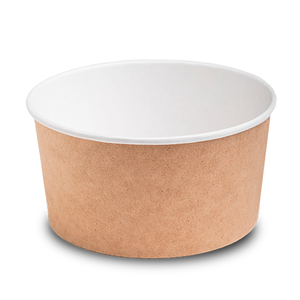 ถ้วยกระดาษคราฟท์คุณภาพพรีเมียมทรงกลม 1000 ใบ ซ้อนกันได้ ปิดผนึกได้ กันน้ำมัน สำหรับอาหารร้อนและเย็น รับทำโลโก้ตามสั่ง - Product Image 2