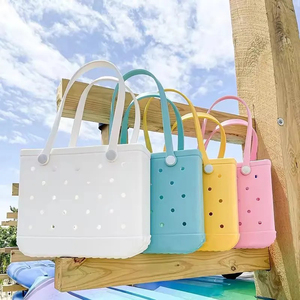 Sac de plage en EVA imperméable avec logo personnalisé, lavable, en silicone, grande capacité, plusieurs couleurs, vente en gros, pour l'été et la plage - Product Image 1