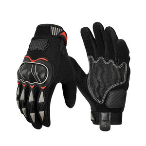 Gants de course unisexes de haute qualité 100% cuir véritable avec protection des paumes et des jointures, imperméables de qualité supérieure - Product Image 1