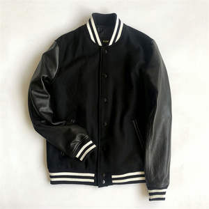 Señoras Plain Blank Varsity Letterman Crop Jackets Mujeres Industria Tendencia 2025 Diseños Chaqueta Varsity de béisbol de manga larga - Product Image 4
