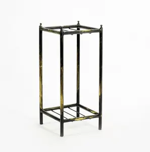 Petit pot de fleurs en fer fait main moderne pour plantes de bureau, finition brillante, vase à fleurs écologique avec design côtier, Zahid Exports - Product Image 1