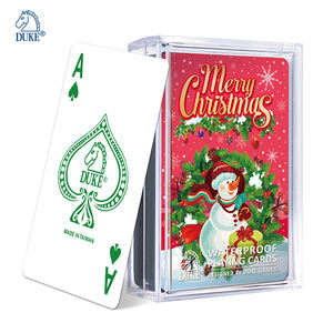 Conception personnalisée de Noël Cartes à jouer étanches avec impression couleur Cadeau de poker - Product Image 1