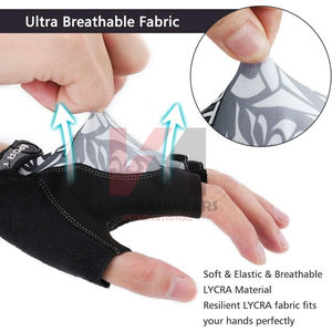 Gants de vélo de montagne de qualité supérieure 2025, demi-doigts, logo personnalisé, unisexe, sport, antidérapants, par KARIMAN MANUFACTURING - Product Image 5