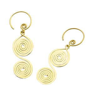 Mode boucles d'oreilles en laiton bijoux à la mode pour plaqué or boucle d'oreille en gros pour les articles de fête artisanat naturel - Product Image 2