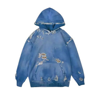 Sudaderas con Capucha Holgadas, Ligeras, con Logotipo Personalizado, Lavado Ácido Desgastado, Hombros Caídos, Estilo Urbano Vintage para Hombre - Product Image 4