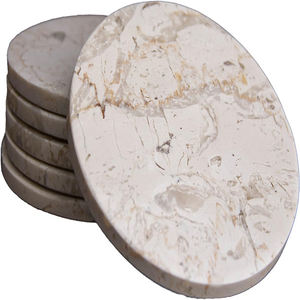 Vente chaude carrée ronde en bois d'acacia et sous-verres en marbre blanc, sous-verres en marbre et en bois pour boissons design tendance à la mode - Product Image 6