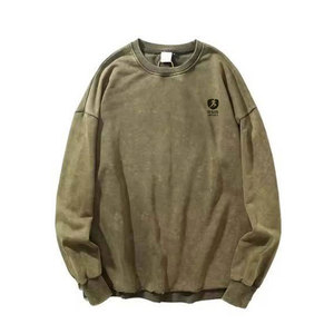 Men Acid Wash Crew <b>Neck</b> Sweatshirt With <b>Light</b> Weight Fabric And Fit For Daily Use Casual Fashion And Streetwear Style - Product Image 1