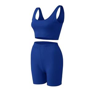 Nueva llegada conjunto de Yoga de alta calidad para mujer poliéster de LICRA sin costuras con patrón sólido ecológico venta al por mayor Venta caliente - Product Image 1