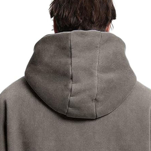 Sudadera con Capucha y Cierre de Cremallera para Hombre, Lavado Ácido, Corte Regular, Felpa, 100% Algodón, Transpirable, Secado Rápido, Servicio OEM - Product Image 5