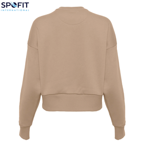 High Quality New Women's 100% Cotton Knitted O Neck <b>Drop</b> Shoulder Casual Custom Stonewashed Acid Wash Winter Street Wear - Product Image 4