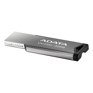 แฟลชไดรฟ์ Adata AUV250-32G-RBK ความจุ 32GB 2.0 สีเงิน รูปทรงกุญแจ พร้อมสายคล้องคอ พิมพ์โลโก้ สลักโลโก้ ความจุ 128GB  วัสดุโลหะและพลาสติก - Product Image 2