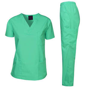 Uniforme médical en polyester/coton extensible, entièrement personnalisable, détection des aiguilles, uniformes infirmiers pour femmes et hommes, ensembles de blouses - Product Image 1