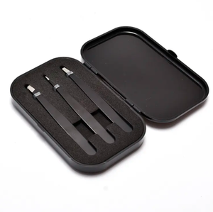 Pinzas Profesionales Inclinadas de Acero Inoxidable (3 Piezas) para Dar Forma a las Cejas, Eliminar Vello Facial Encarnado y Puntos Negros - ANAAIF ENTERPRISES - Product Image 1