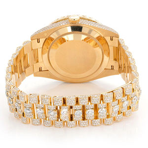 Montre en acier inoxydable sertie de moissanite de qualité supérieure, design de luxe pour homme, avec cadran en verre - Product Image 5