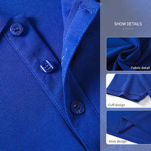 Vente en gros de chemises de golf d'extérieur pour hommes, printemps, 100% polyester, unies, personnalisables avec logo, séchage rapide, respirantes, vêtements de sport décontractés - Product Image 6