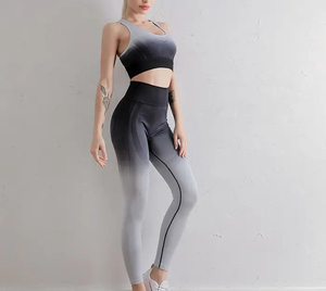 Best Quality Custom Color Logo Knitted Plus Size Waterproof Belt Solid Running Workout Sets for Women Gym & Yoga Wear - Product Image 3