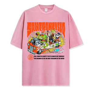 Vente en gros T-shirt personnalisé lavé imprimé vintage pour hommes Collection printemps-hiver 2025 Vêtements surdimensionnés 100% coton avec logo - Product Image 1
