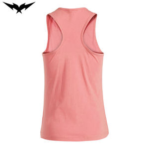 Camiseta sin mangas con cuello redondo para mujer, camiseta sin mangas gris de alta calidad con estampado de pantalla personalizado de algodón sólido suave para entrenamiento en el gimnasio - Product Image 6