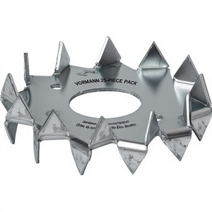 VORMANN Paquete de 25 Anclajes de Disco de 48 mm de Diámetro Exterior, 2 Orificios, Galvanizados Sendzimir, para Manualidades - Product Image 3