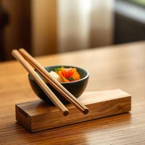 Baguettes jetables en bambou durables et écologiques faites à la main pour mariage, légères, réutilisables, certifiées CE - Product Image 1