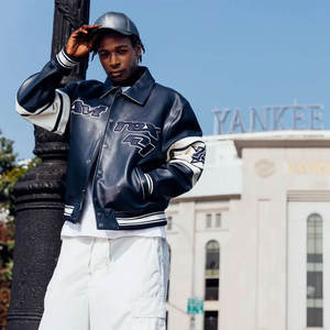 เสื้อแจ็คเก็ตหนังแท้ Avirex ของผู้ชายหนังวัวแท้สำหรับ100% เสื้อแจ็คเก็ตหนังแท้แบบเย็บปักแนวสตรีท Avirex สำหรับฤดูหนาว - Product Image 5