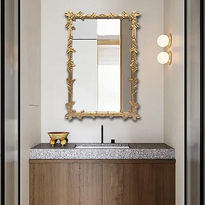 กระจกสำเร็จรูปสีทองติดผนังหนา5มม. ดีไซน์ทันสมัยกระจกตกแต่งบ้านที่สามารถปรับแต่งได้ - Product Image 2